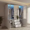 Armadio ProximaX 130 cm bianco con illuminazione a LED – Anteprima dell’immagine prodotto 8