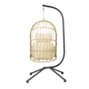A hanging chair with a stand on a white background. Voir les images du produit