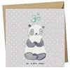 Mr. & Mrs. Panda Grußkarte Panda Meditieren - Grau Pastell Produktbild-Vorschau 1