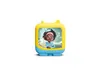 A cartoon illustration of a young girl dressed as a doctor, displayed on a yellow and blue toy. Produktbild-Vorschau