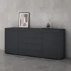 doporro Buffet Commode 167 cm Meuble de Rangement Gris Noir Voir les images du produit 1