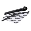A black windshield wiper and arm assembly is laid out on a white surface with a repeating logo pattern. Náhled obrázku produktu