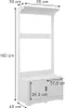 Appendiabiti Vicco Lysa Bianco 80 x 180 cm con 2 porte, Anteprima dell’immagine prodotto 3