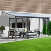 Terrassenüberdachung 618 x 303 x 226 / 278 cm (Grau) Produktbild-Vorschau 2