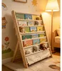 Relaxdays Bücherregal Kinder, Holz, 6 Stofffächer, HxBxT: Produktbild-Vorschau 7