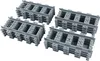 Four stacks of LEGO train tracks on a white background. Náhled obrázku produktu