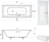 Rechteckige Badewanne - 175 x 80 cm - mit 4-cm-Verkleidung Produktbild-Vorschau 4