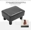 Fortuna Lai Chesterfield Składana ławka z ekoskóry Czarna Podgląd zdjęcia produktu 4