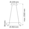 LED Pendelleuchte dunkelgrau, 3 Stufendimmer, D 45 cm Produktbild-Vorschau 5