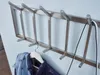 Wieszak ścienny metalowy srebrny 65x30x10 cm designerski Podgląd zdjęcia produktu 5