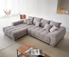 DELIFE Ecksofa Josea 300x220 cm Cord Silbergrau Ottomane Produktbild-Vorschau 4