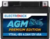 Electronicx YTX4L-BS AGM Motorradbatterie 4Ah 12V ▶ Produktbild-Vorschau 1