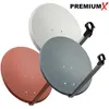 PremiumX SAT Anlage 80cm Antenne Ziegelrot Single LNB weiß Produktbild-Vorschau 7