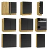 Winkelküche 200x260 cm Schwarz Matt - mit schwarzer Produktbild-Vorschau 2