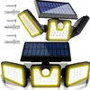 A product shot of solar-powered LED lights with mounting hardware. Anteprima dell’immagine prodotto