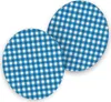 itenga 40x Bierdeckel blau weiß kariert Untersetzer 10,7cm Produktbild-Vorschau 1