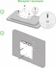 Diagrams illustrating the installation of a TV wall mount bracket. Anteprima dell’immagine prodotto
