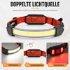 LED Stirnlampe 600 Lumen wiederaufladbar COB 210° Produktbild-Vorschau 4