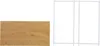 A wooden surface and a white frame are shown against a white background. Produktbild-Vorschau