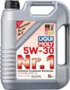A close-up shot of a 5-liter canister of Liqui Moly 5W-30 engine oil. Produktbild-Vorschau