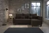 Rohová pohovka LOFT, barva hnědá, rozměry 205 x 89 x 144 Náhled obrázku produktu 4