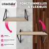 2 étagères suspendues Irvine - Bois clair industriel, Chêne Voir les images du produit 3