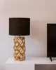 BELIANI Stolná lampa zlatý keramický podstavec 71 cm čierne Náhľad obrázku produktu 4