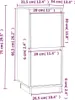 vidaXL Sideboards 2 Stk. Grau 31,5x34x75 cm Massivholz Produktbild-Vorschau 7