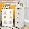 KOMFOTTEU Mobile da bagno con 4 cassetti, mobile da nicchia Anteprima dell’immagine prodotto 3