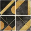 Bild auf Leinwand - Leinwandbild - 3 Teile - Golden Schwarz Produktbild-Vorschau 8