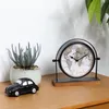 Retro-Tischuhr FLAVIA, Zifferblatt mit Weltkarte, H. 20 cm Produktbild-Vorschau 2