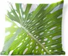 MuchoWow® Outdoor Kissen - Ein grünes botanisches Blatt in Produktbild-Vorschau 1
