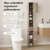 Mobiletto alto per bagno con illuminazione, cassetto e Anteprima dell’immagine prodotto 4