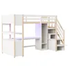 Lit superposé Merax 90 x 200 cm avec bureau et armoire, lit Voir les images du produit 10