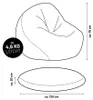 Pouf rotondo Lumaland, cuscino lounge, poltrona relax con Anteprima dell’immagine prodotto 9