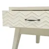 Tavolino con 2 cassetti intaglio grigio 110x50x40 cm legno Anteprima dell’immagine prodotto 6