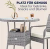 CASARIA® Gartentisch Polyrattan Wetterfest Rund Klein 60cm Produktbild-Vorschau 7