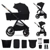 A collage of a black Kinderkraft NEA 2 stroller in different configurations and with various accessories. Anteprima dell’immagine prodotto
