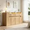 STILVORA Sideboard mit gehärteter Glasplatte, Kommode mit 2 Produktbild-Vorschau 5