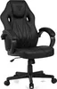 A black gaming chair is shown from a three-quarter front view against a white background. Produktbild-Vorschau