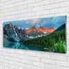 Acrylglasbilder 125x50 Wandbild Druck Gebirge Wald See Produktbild-Vorschau 2