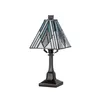 Elstead Alderley Tischlampe E14 Vintage-Bronze Tiffanyglas Produktbild-Vorschau 1