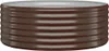 A brown corrugated metal raised garden bed with a silver rim, shown against a white background. Anteprima dell’immagine prodotto
