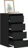 vidaXL Komoda z szufladami czarna 40x41x76 cm materiał Podgląd zdjęcia produktu 2