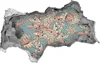 Selbstklebender Loch-3D-Aufkleber 95x73 cm ethnische Blumen Produktbild-Vorschau 1
