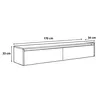 Modernes TV-Lowboard LUMI 170 cm in Weiß - Hängender Produktbild-Vorschau 5