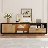 OKWISH Meuble TV Moderne avec Éclairage LED et Tiroir - Voir les images du produit 2