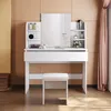 SONNI Schminktisch Weiß 108×40×140 cm  mit Spiegel und Produktbild-Vorschau 10