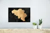 MuchoWow® Poster Karte - Belgien - Gold 30x20 cm - Plakate Produktbild-Vorschau 5