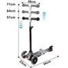 Kinder Scooter,3 Räder Faltbare Scooter mit LED Leuchtenden Produktbild-Vorschau 6